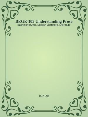 BEGE-105 Understanding Prose